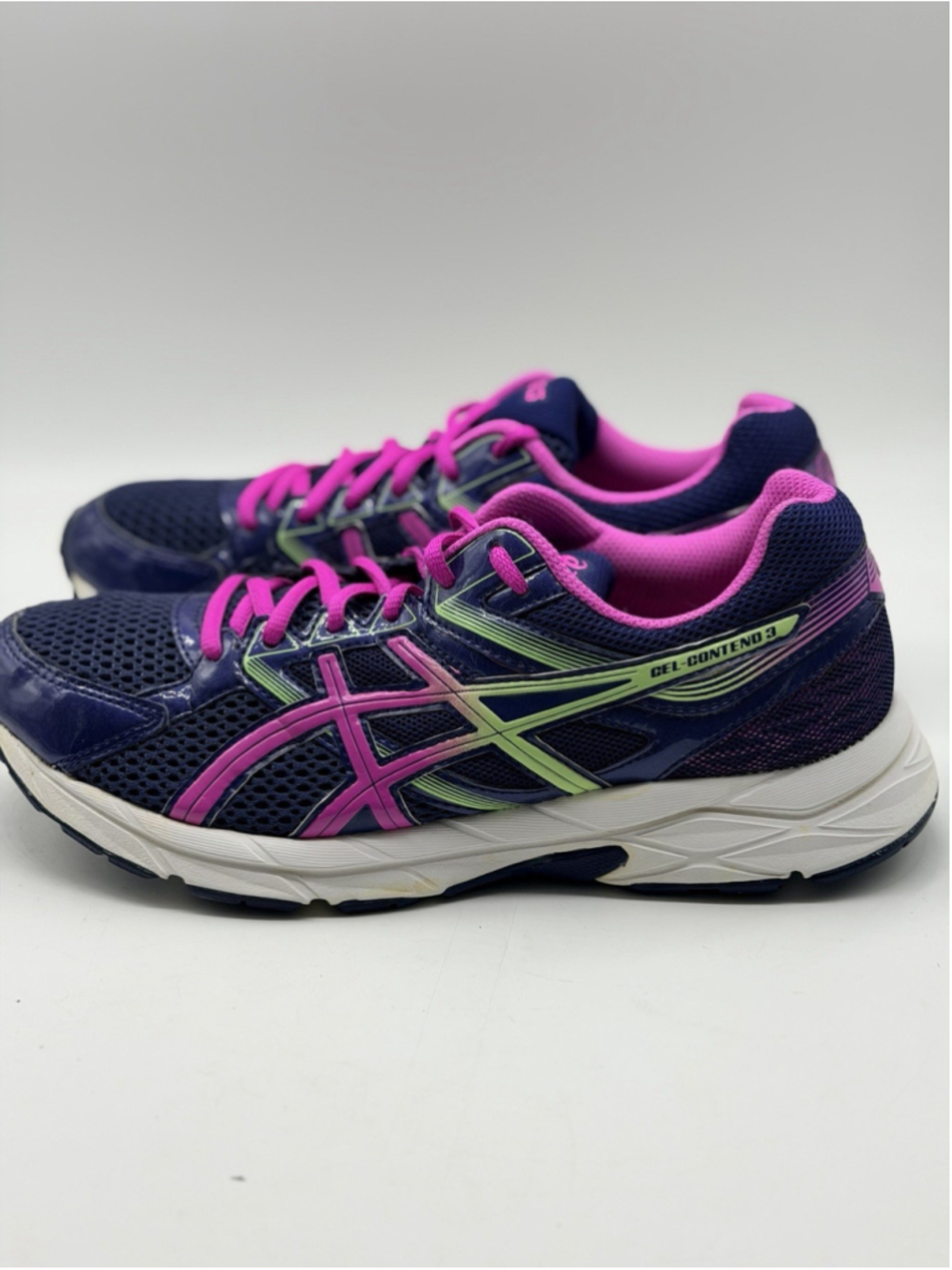 ASICS Gel Contend 3 Womens Running Shoes Blue Pink Athletic Sneakers 8.5 - Picture 2 of 10